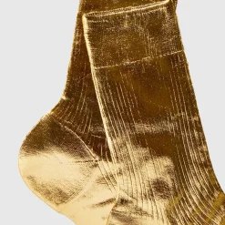 Women Maria La Rosa - Chaussettes One Ribbed Laminate - Or