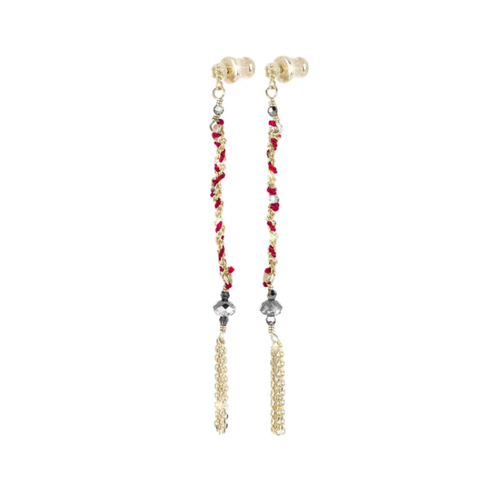 Women MARIE LAURE CHAMOREL - Boucles d'oreilles n°815 - Gold Red