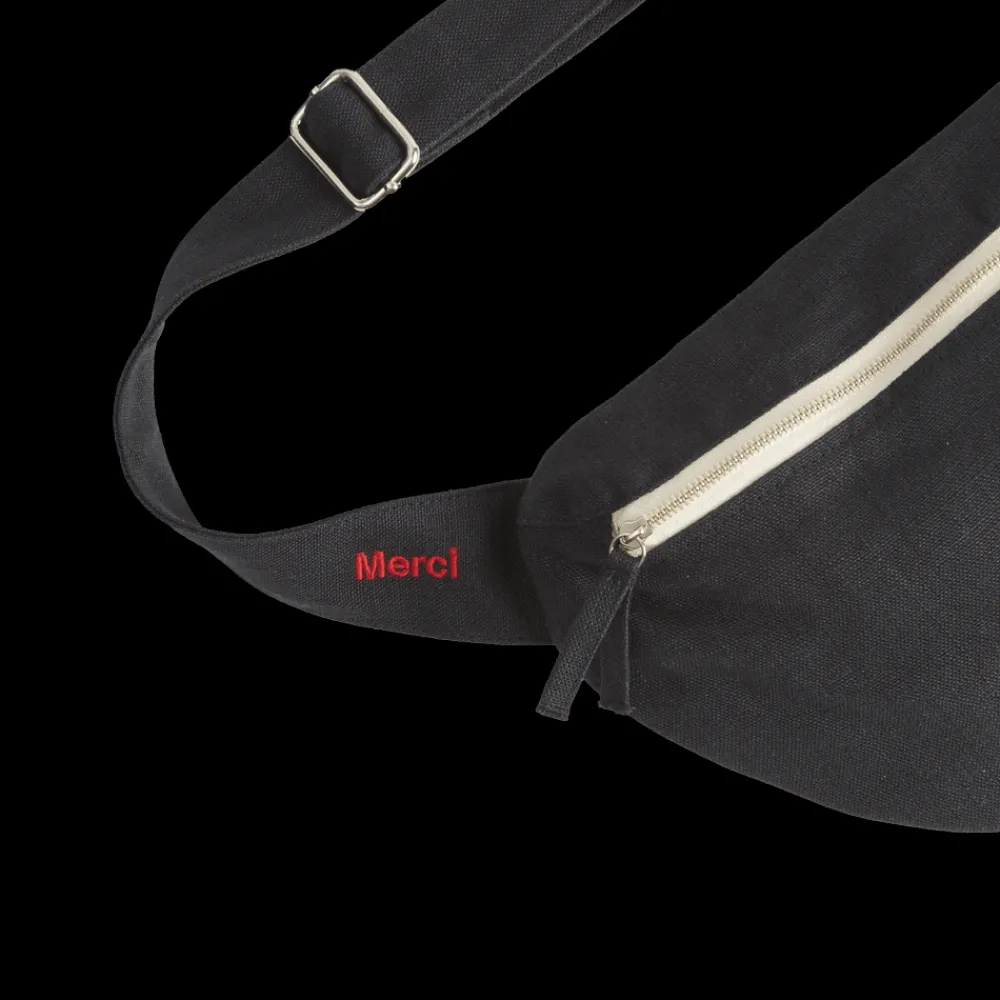 200 LINTEX Merci - Banane To Go en lin - Bleu Encre