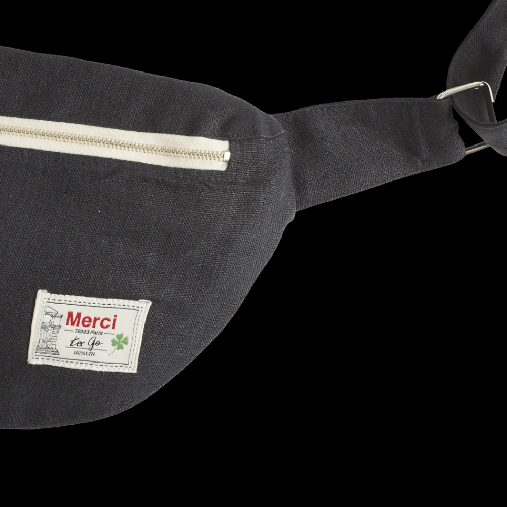 200 LINTEX Merci - Banane To Go en lin - Bleu Encre