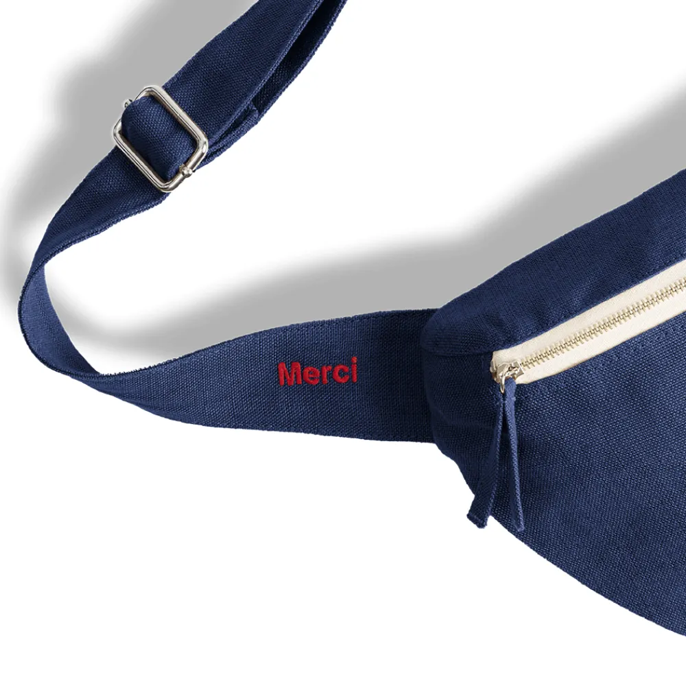 200 LINTEX Merci - Banane To Go en lin - Bleu Shibori