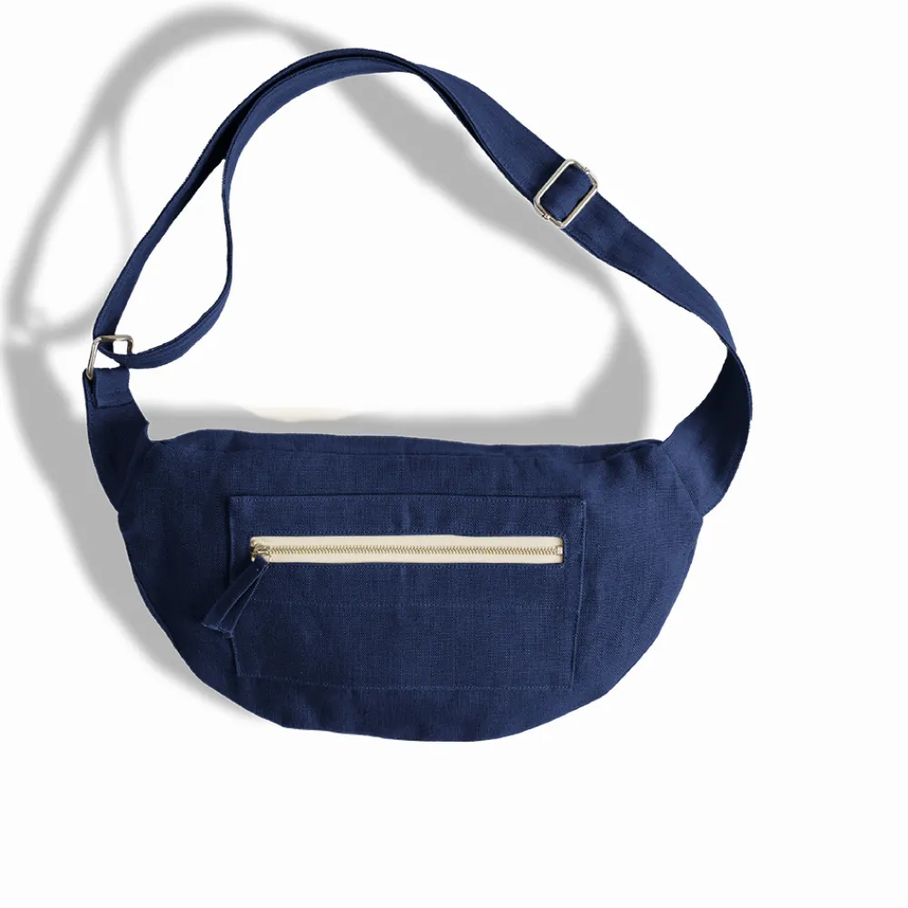 200 LINTEX Merci - Banane To Go en lin - Bleu Shibori