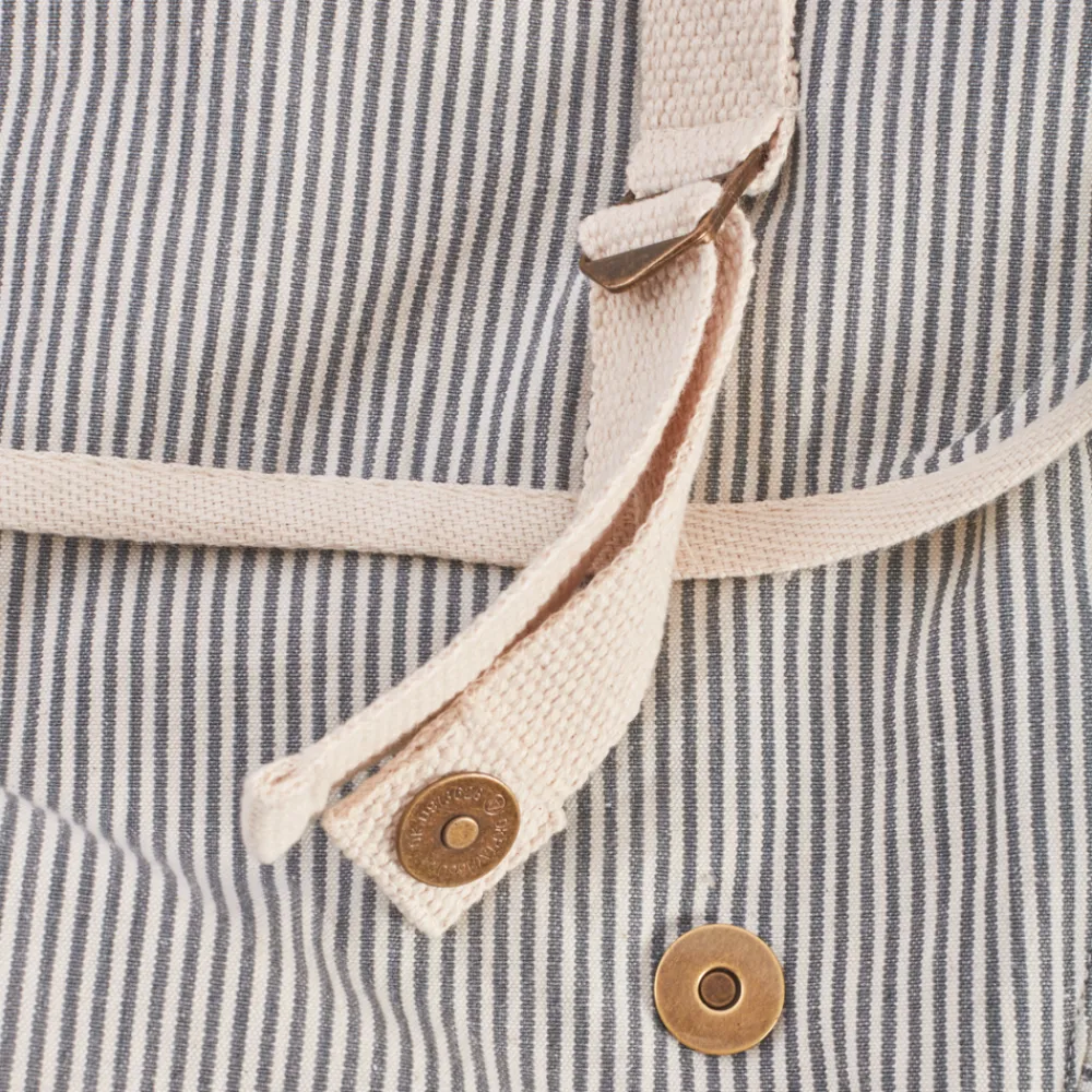 2102 VJ SOURCING Merci - Besace en canvas - Rayures Bleu