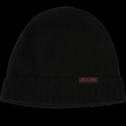 Women ST01 Merci - Bonnet en laine et cachemire - Noir & Rouge