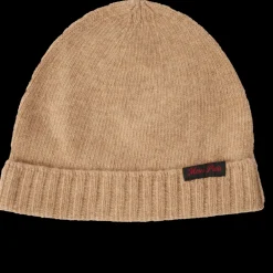 Women ST01 Merci - Bonnet en laine et cachemire - Beige & Rouge