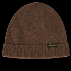 Women ST01 Merci - Bonnet en laine et cachemire - Marron & Jaune