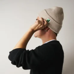 Women MA01 Merci - Bonnet Lucky - Ecru & Vert