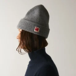 Women MA01 Merci - Bonnet Lucky - Gris & Rouge