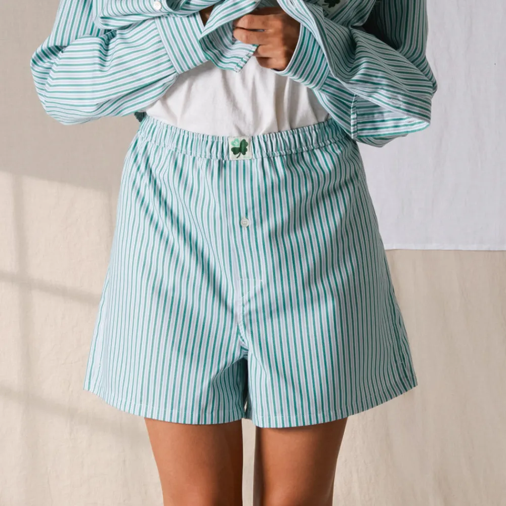 Women G01 Merci - Boxer Jude - Rayures Vert