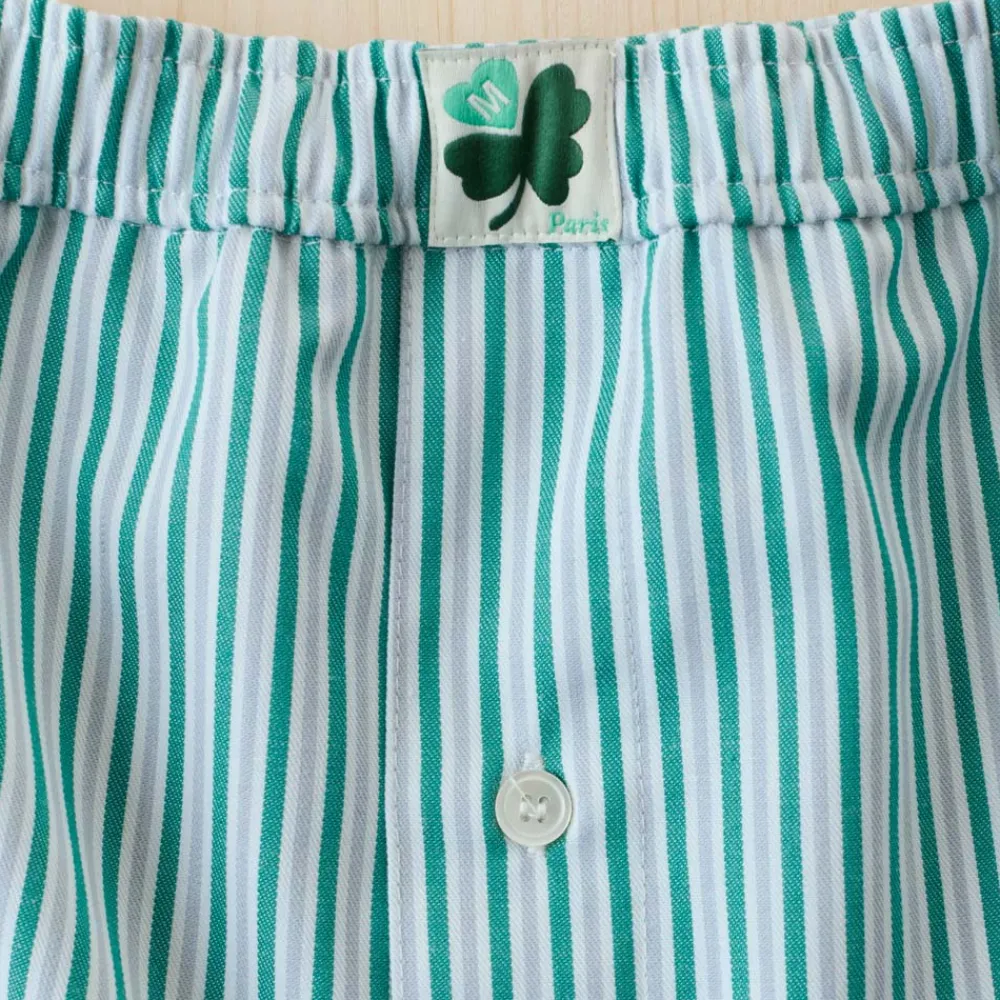 Women G01 Merci - Boxer Jude - Rayures Vert