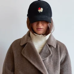 Women M05 Merci - Casquette Trèfle en velours - Noir