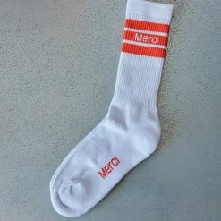 Women MERCI - Chaussettes en coton - Orange tomate