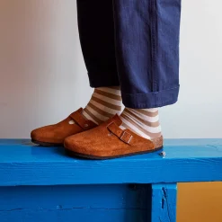Women MERCI - Chaussettes rayées - Beige & Écru