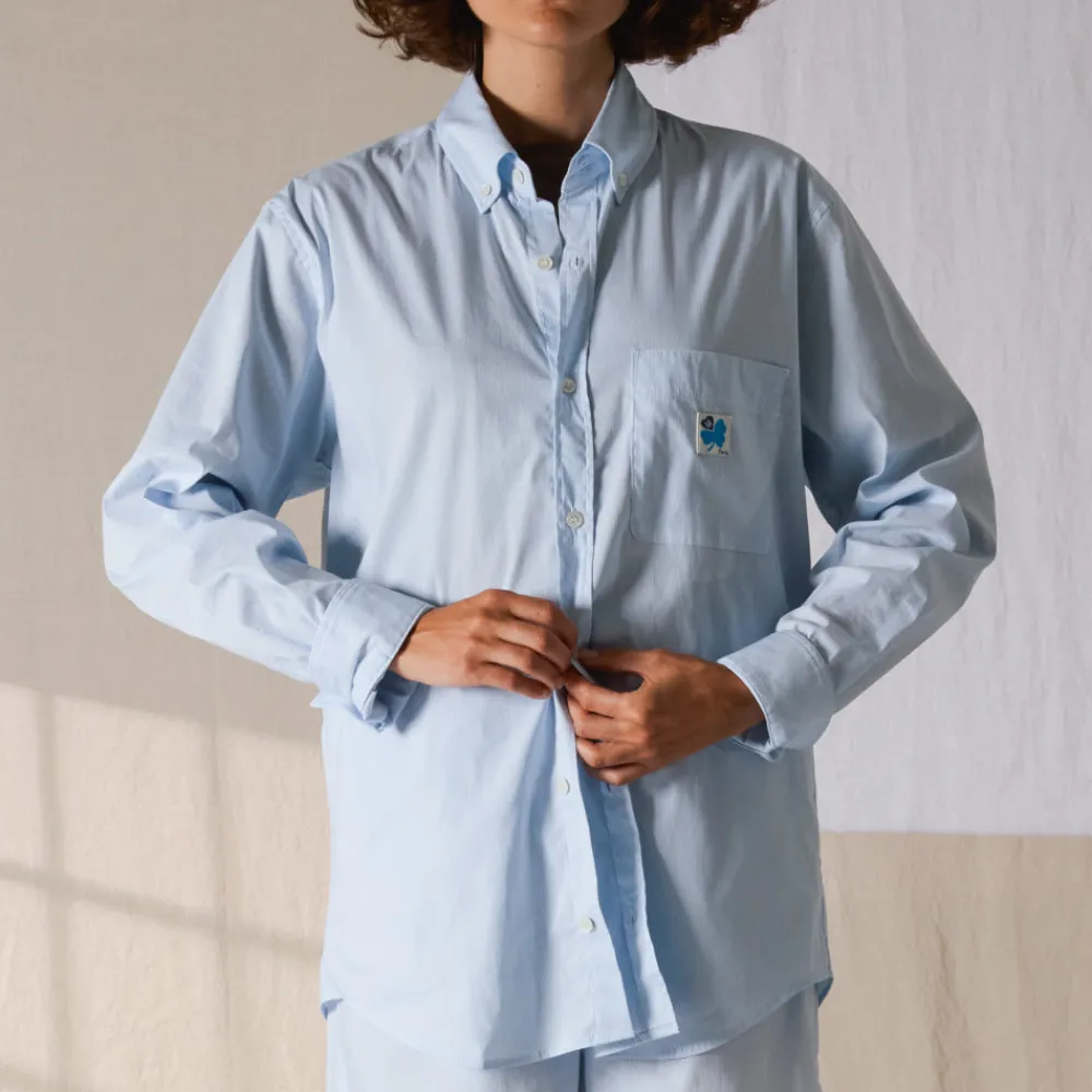Women G01 Merci - Chemise Basile - Carreaux Bleu