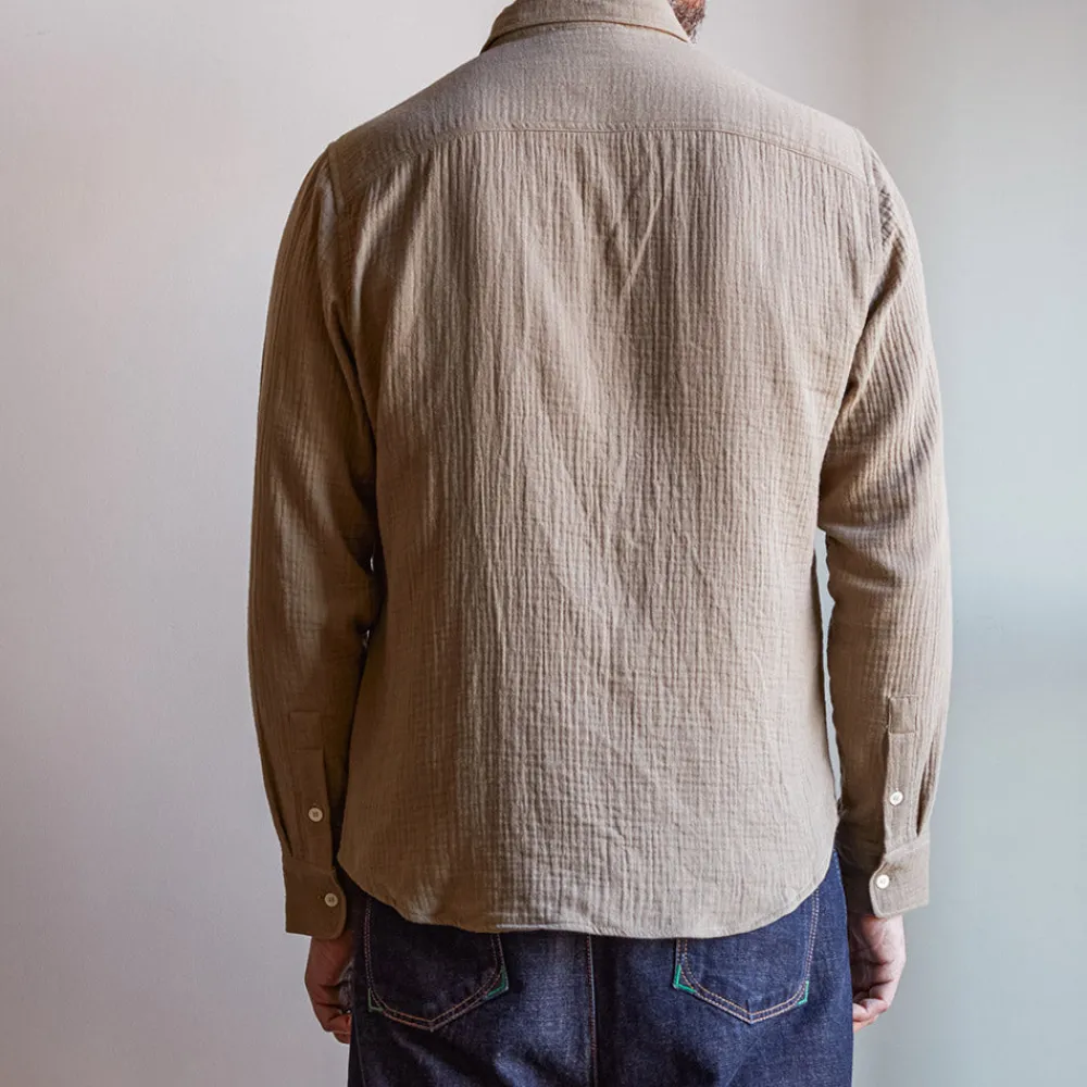 MERCI - Chemise Gaspard en gaze de coton - Kaki