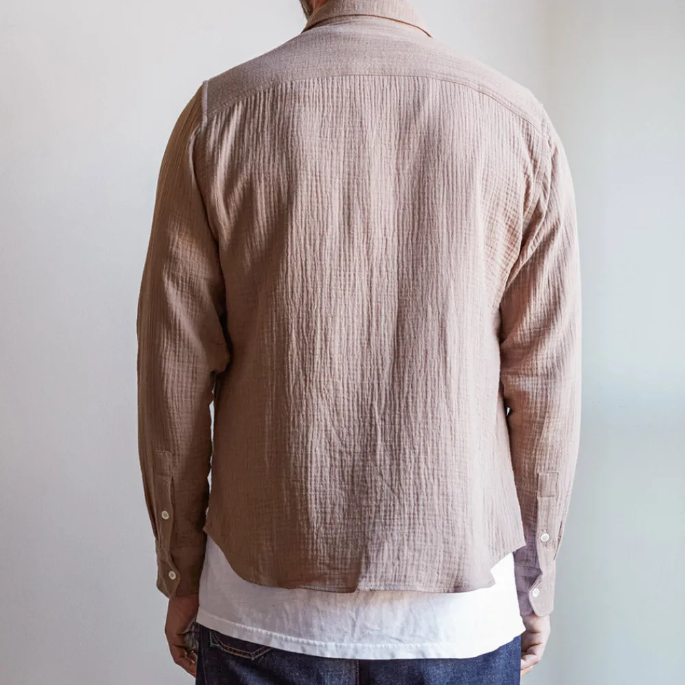 J01 Merci - Chemise Gaspard en gaze de coton - Beige