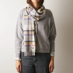 Women JE01 Merci - Echarpe en cachemire Harry - Carreaux Gris