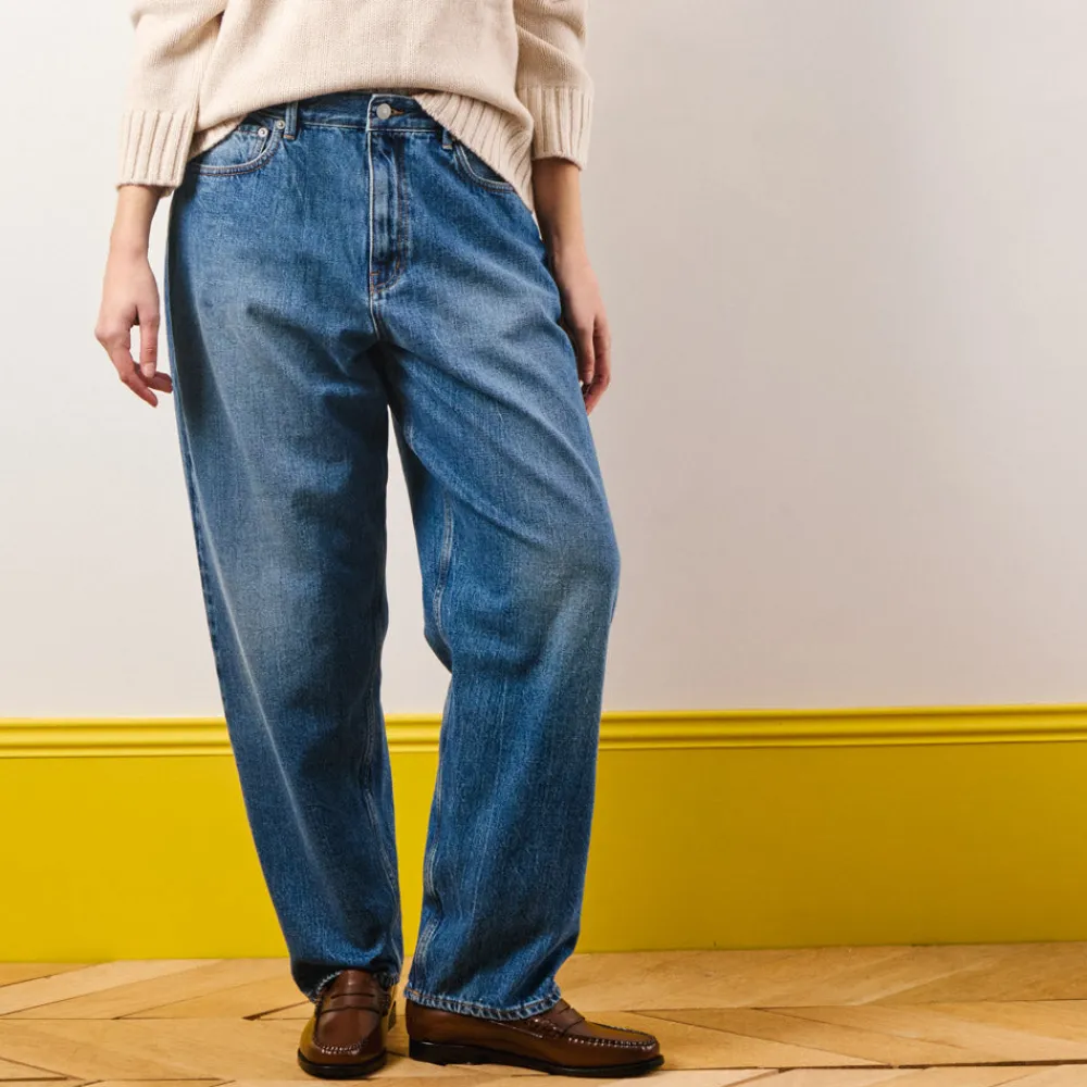 Women KE01 Merci - Jeans Carrot Trèfle - Stonewash