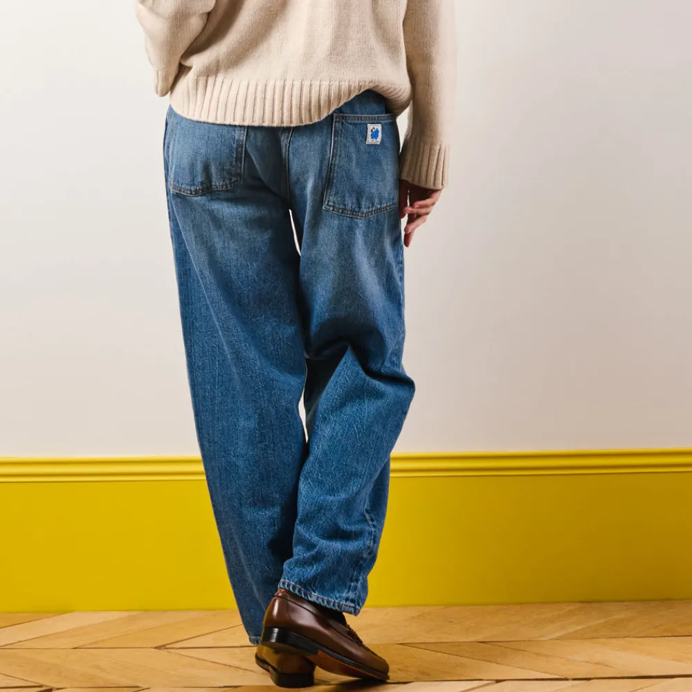 Women KE01 Merci - Jeans Carrot Trèfle - Stonewash