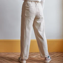 Women MERCI - Pantalon en coton - Craie