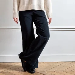 Women J01 Merci - Pantalon en velours Dalida - Noir