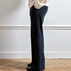 Women J01 Merci - Pantalon en velours Dalida - Noir