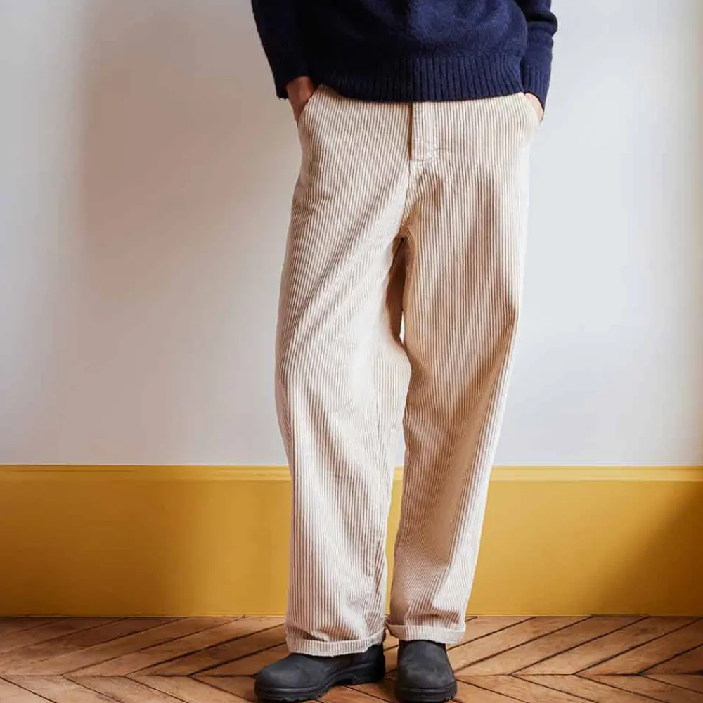 Women MERCI - Pantalon en velours côtelé - Écru