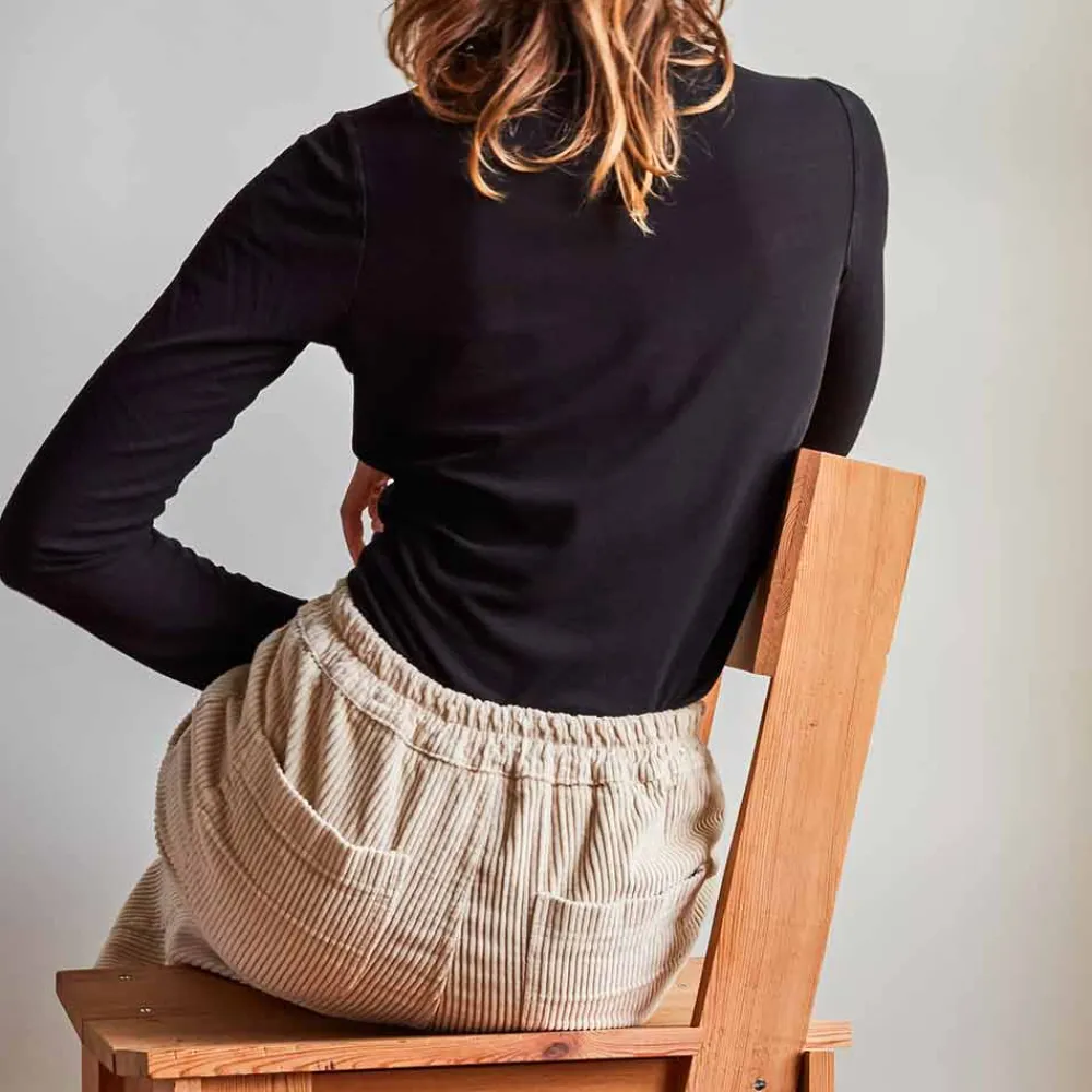 Women MERCI - Pantalon en velours côtelé - Écru