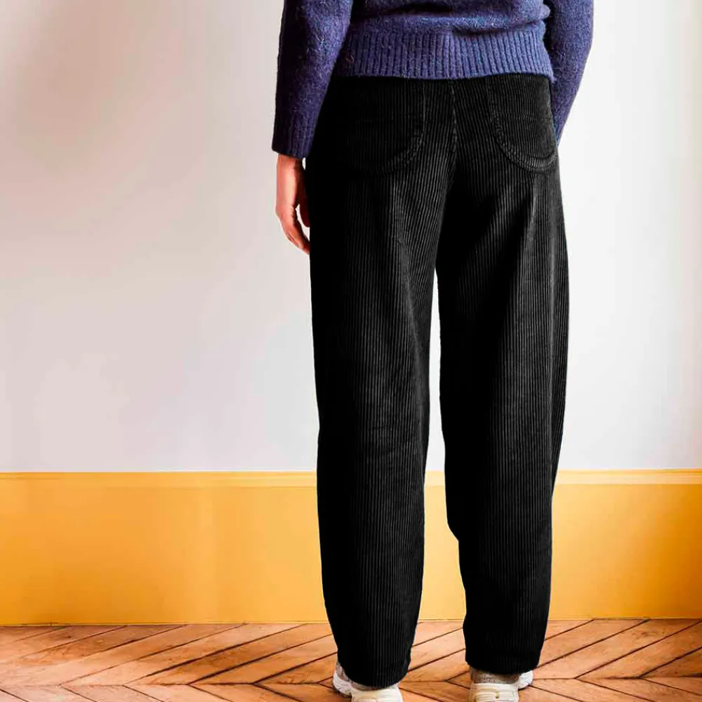 Women MERCI - Pantalon en velours côtelé - Noir