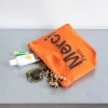 V01 Merci - Pochette en coton - Orange & Marron