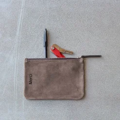 MERCI - Pochette en daim - Saloon