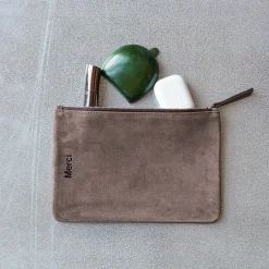 MERCI - Pochette en daim - Saloon
