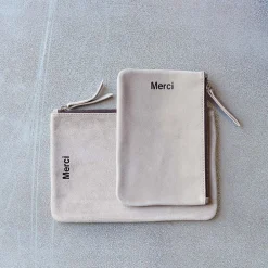 MERCI - Pochette en daim - Earth