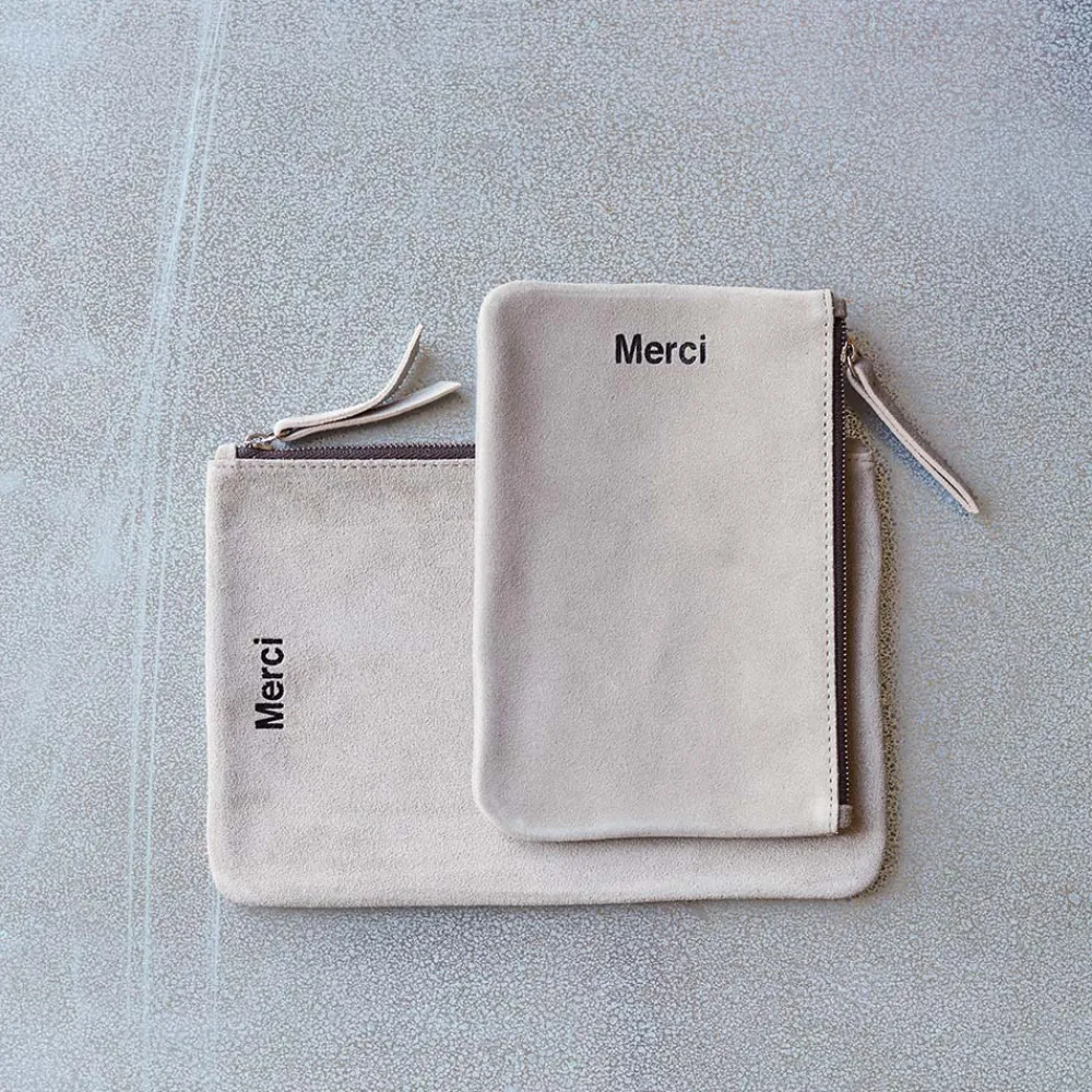 MERCI - Pochette en daim - Earth