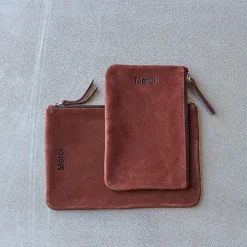 MERCI - Pochette en daim - Muscat