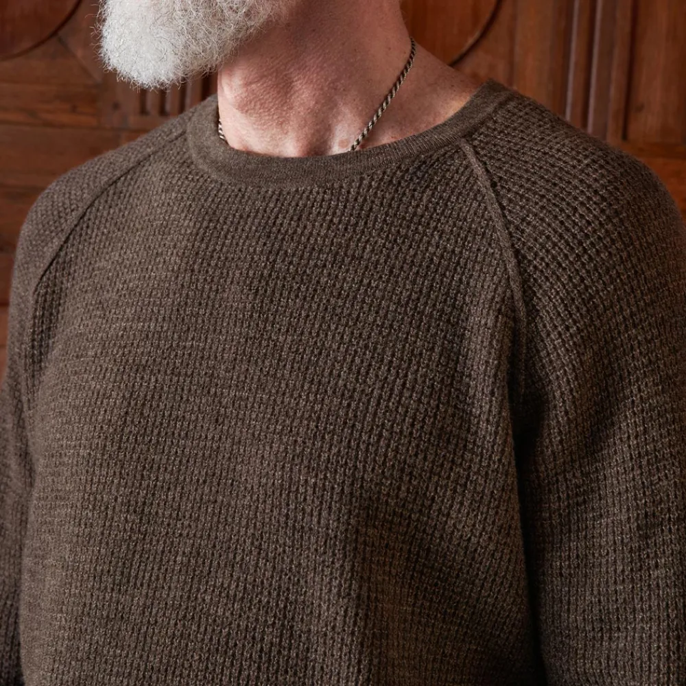 MERCI - Pull en laine - Marron