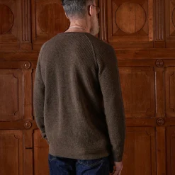 MERCI - Pull en laine - Marron
