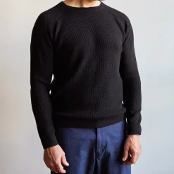 MERCI - Pull en laine - Noir Charbon