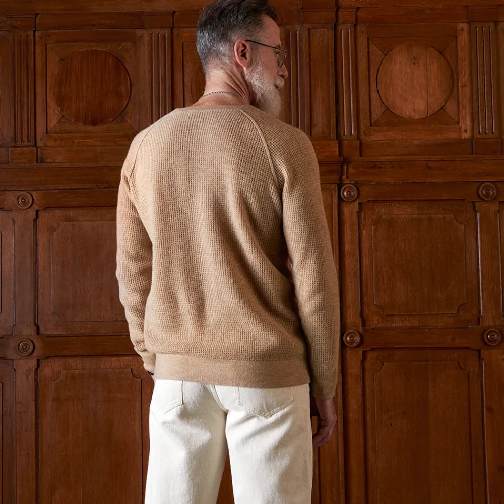 MERCI - Pull en laine - Sable