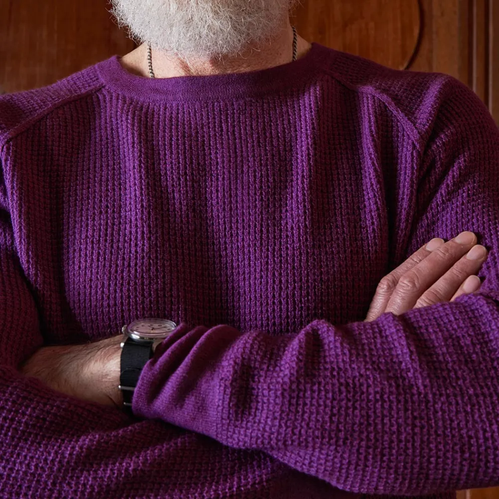MERCI - Pull en laine - Violet