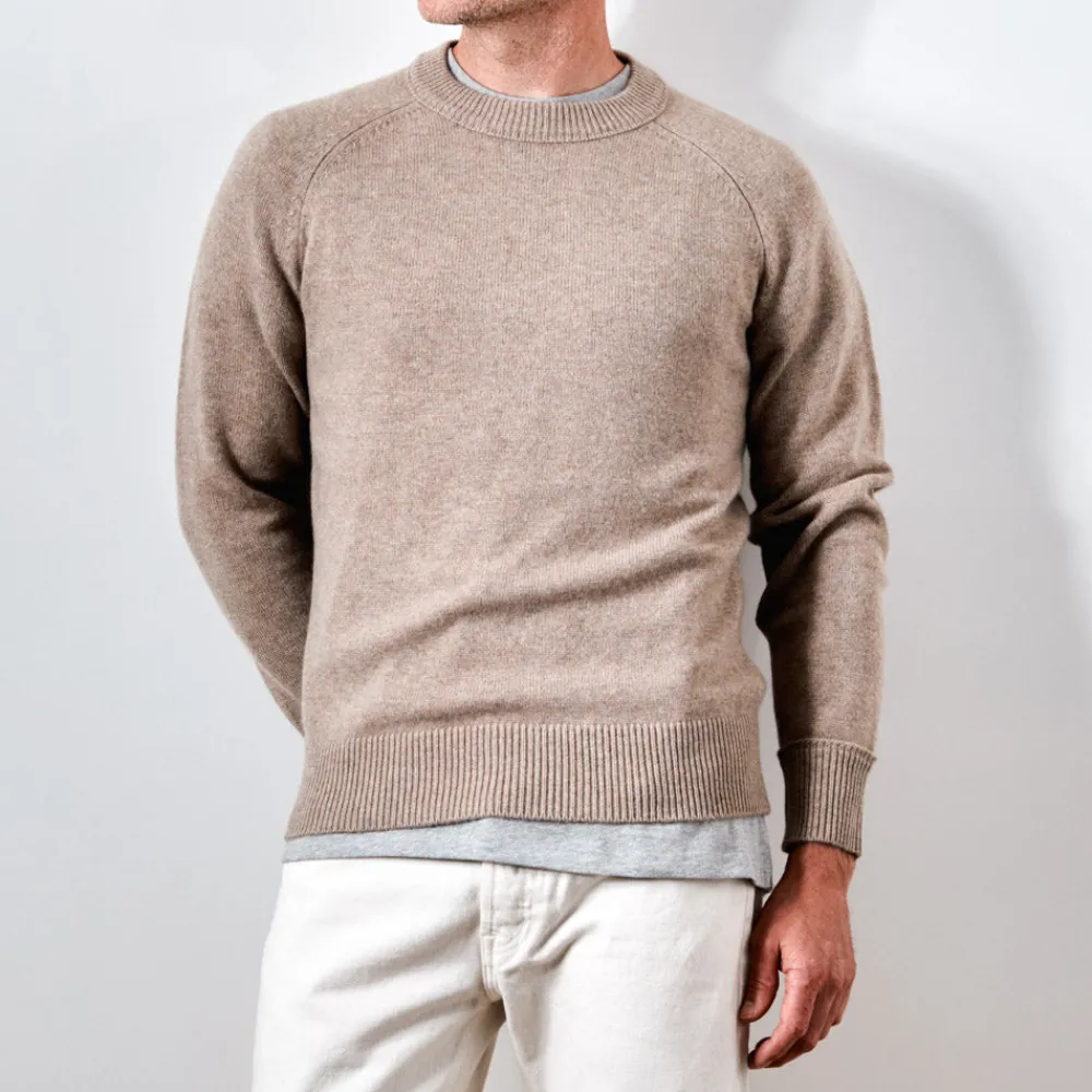 MERCI - Pull Sweat Man en cachemire - Sable