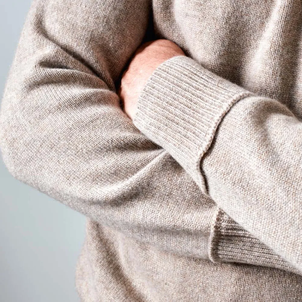 MERCI - Pull Sweat Man en cachemire - Sable