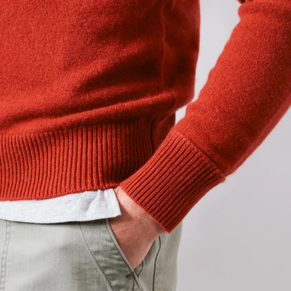 MERCI - Pull Sweat Man en cachemire - Rouille