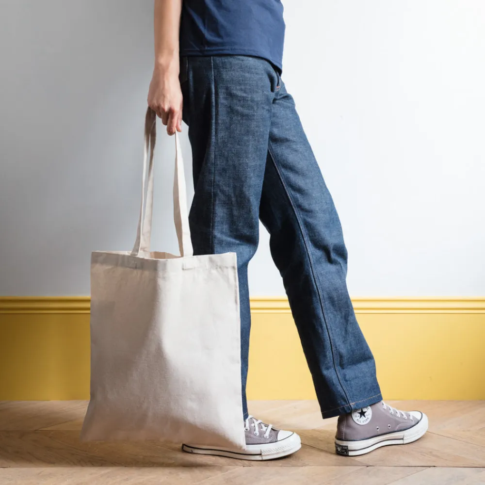 M05 Merci - Sac Tote Bag College Non Merci - Bleu