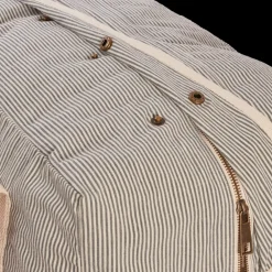 2102 VJ SOURCING Merci - Sac Weekender 2 en canvas - Rayures Bleu