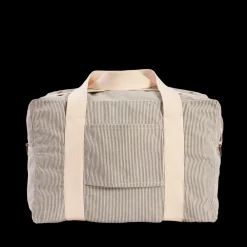 2102 VJ SOURCING Merci - Sac Weekender 2 en canvas - Rayures Bleu