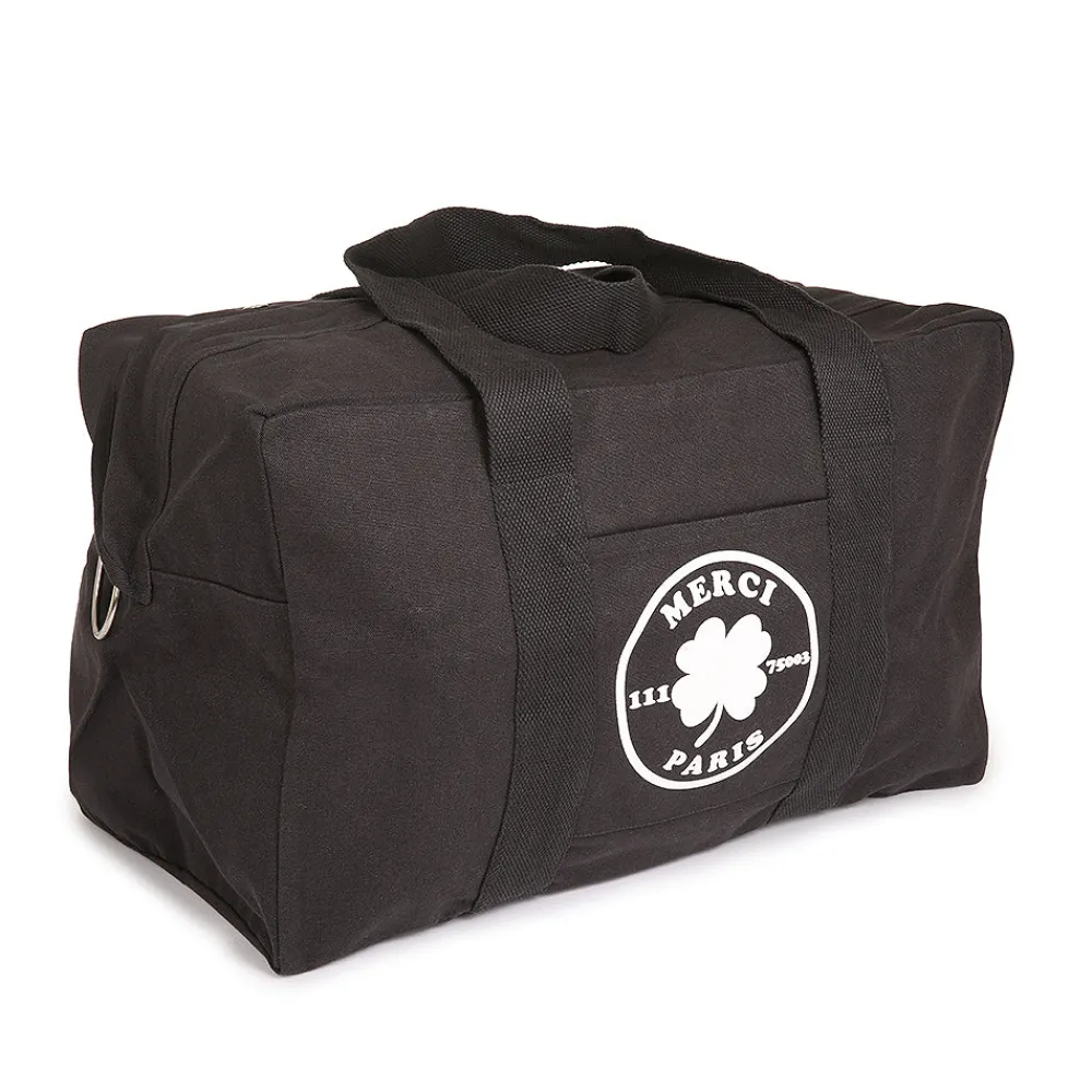 2104 VJ SOURCING Merci - Sac Weekender en canvas - Noir
