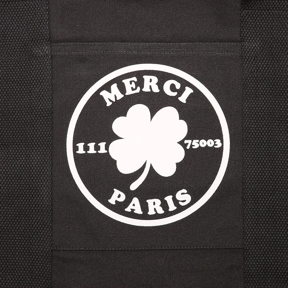 2104 VJ SOURCING Merci - Sac Weekender en canvas - Noir