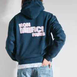 Women BS01 Merci - Sweat Non Merci - Marine