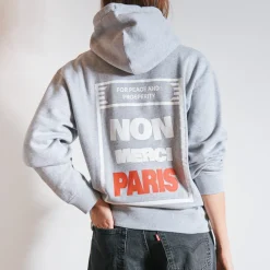 Women BS01 Merci - Sweat Paix Non Merci - Gris